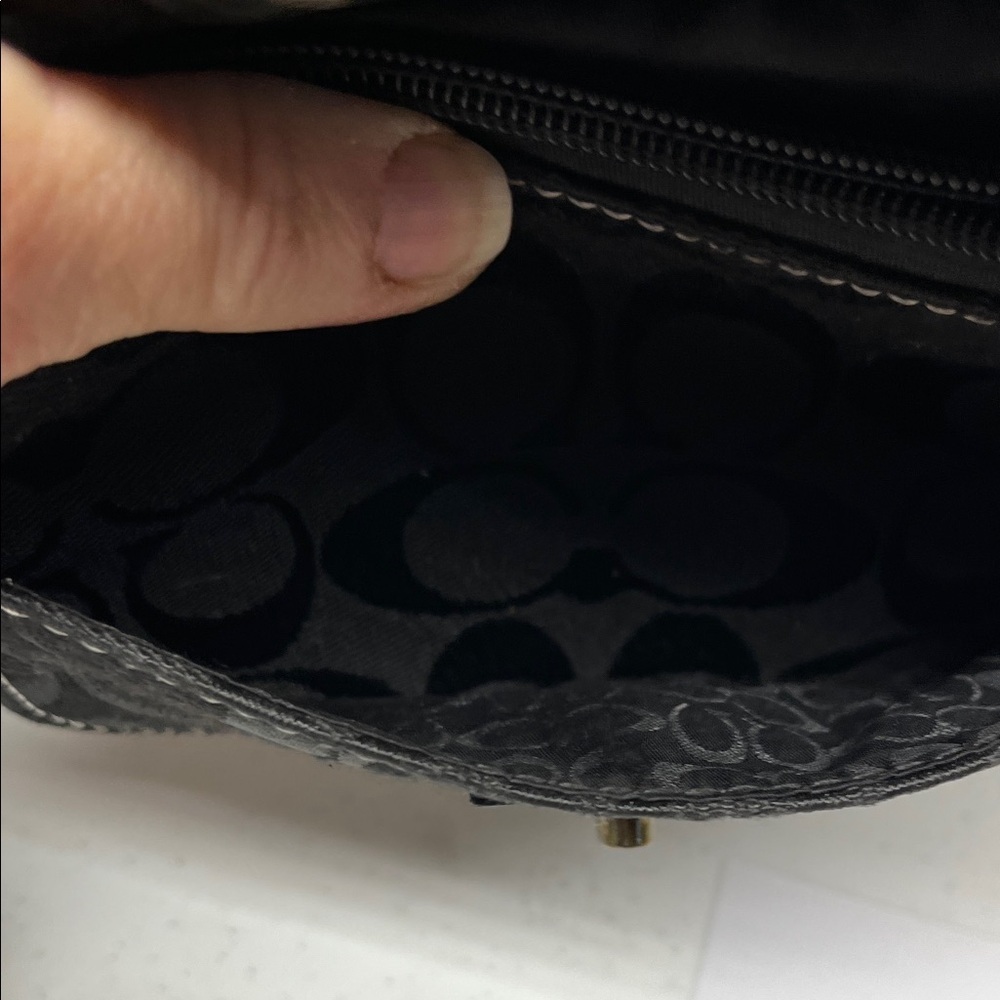 Coach Black and Gold Wristlet - Picture 5 of 10